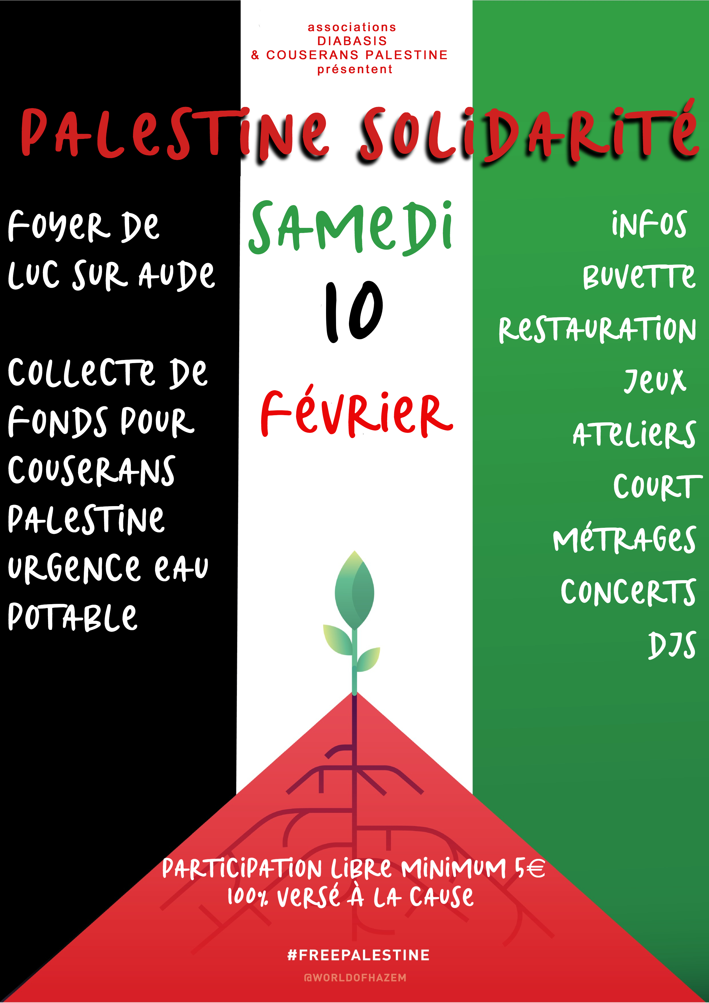 Palestine solidarité Luc sur Aude
