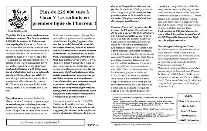 Cessez le feu à Gaza : soutien aux PalestinienNEs !