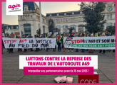 Appel à mobilisation contre la reprise des travaux de l'autoroute A69