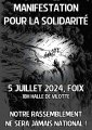Manifestation le vendredi 5 juillet 18h halle de vilotte Foix